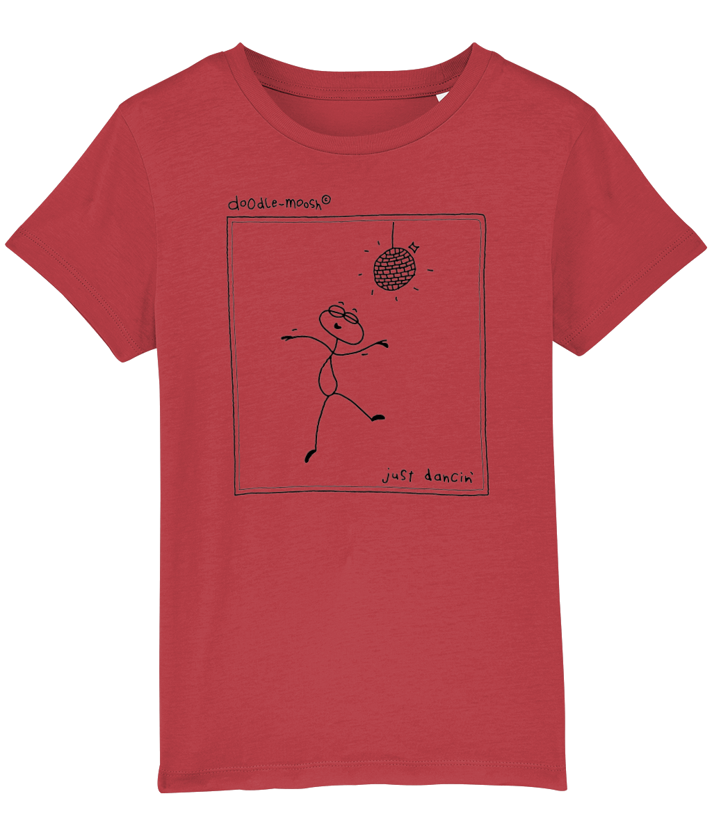 Just dancing t-shirt, red with black