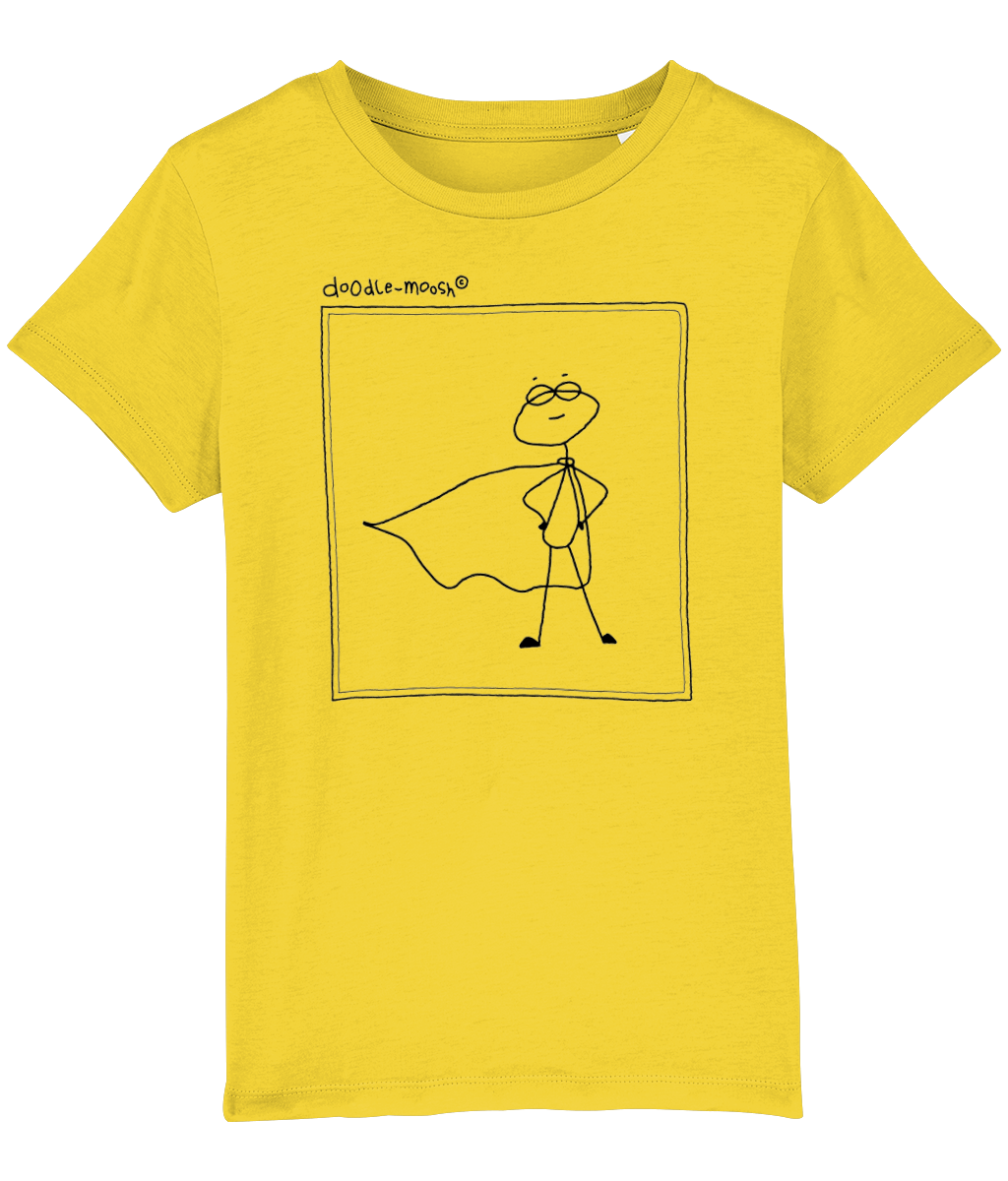 superpower t-shirt, yellow with black