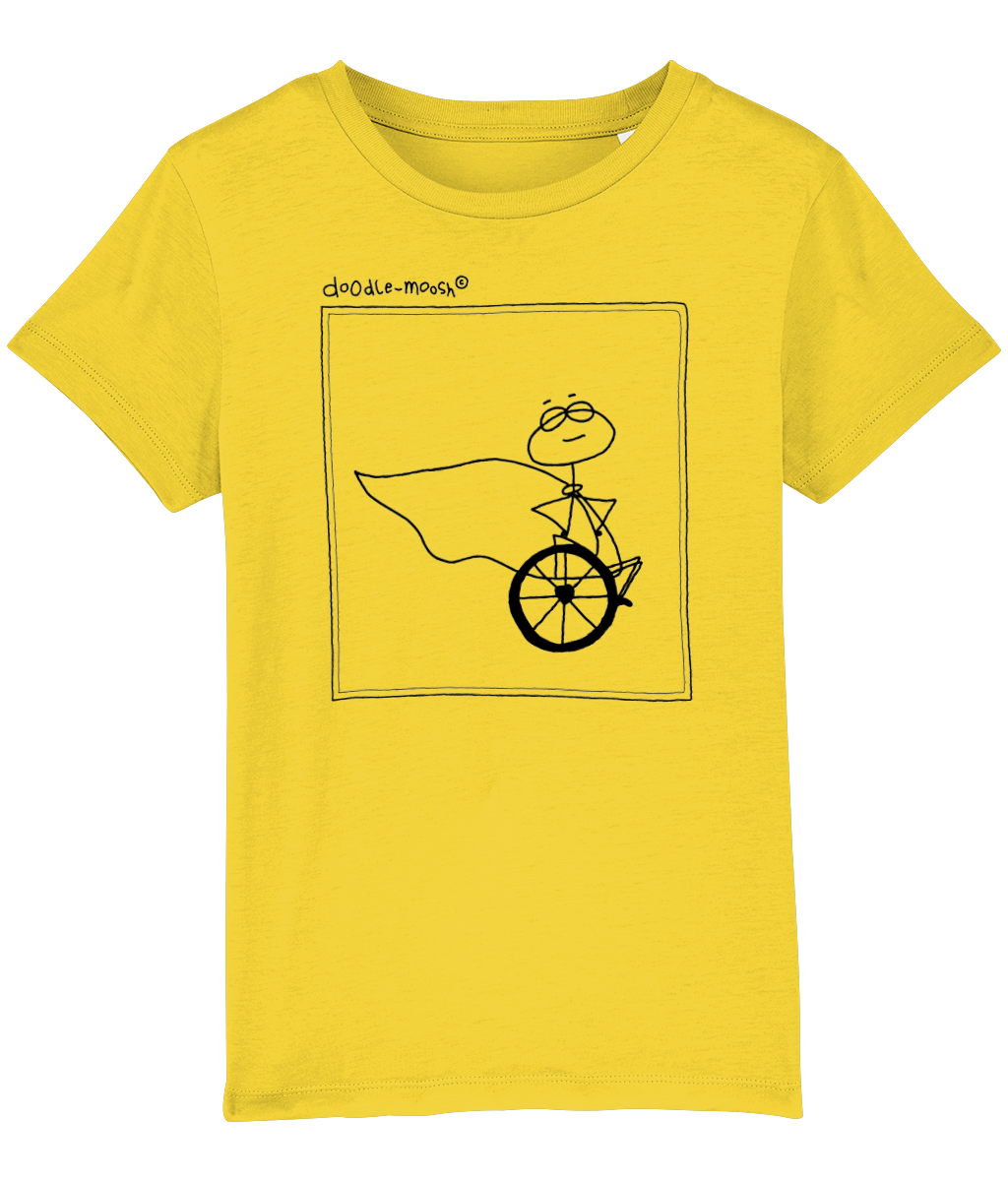 superpower t-shirt, yellow with black