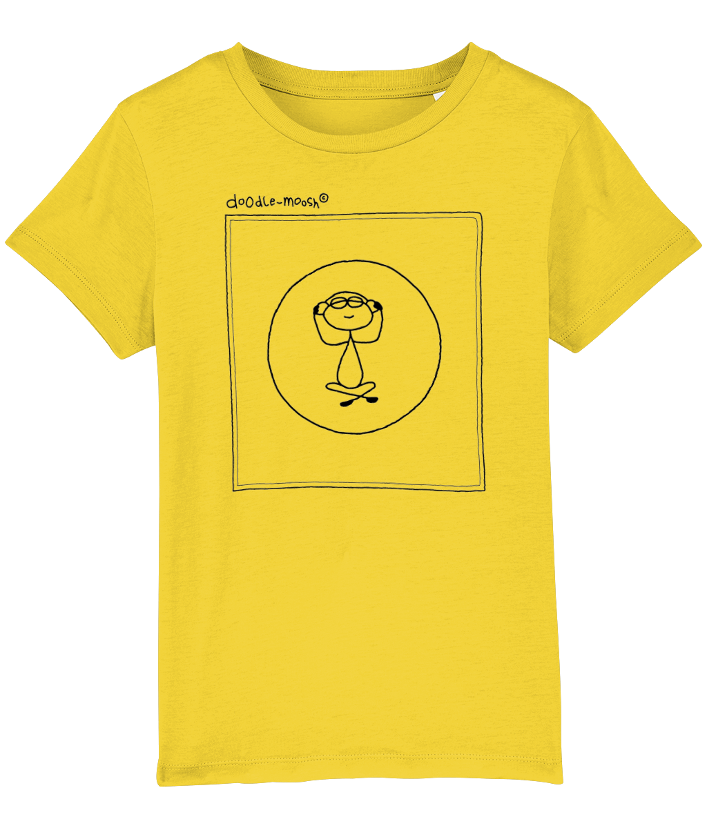 tuned in t-shirt, yellow with black