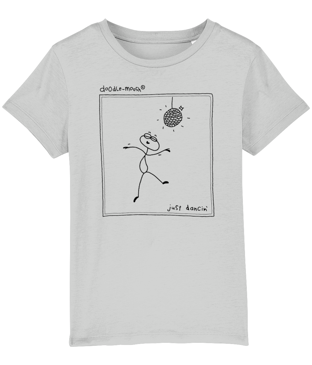 Just dancing t-shirt, grey with black
