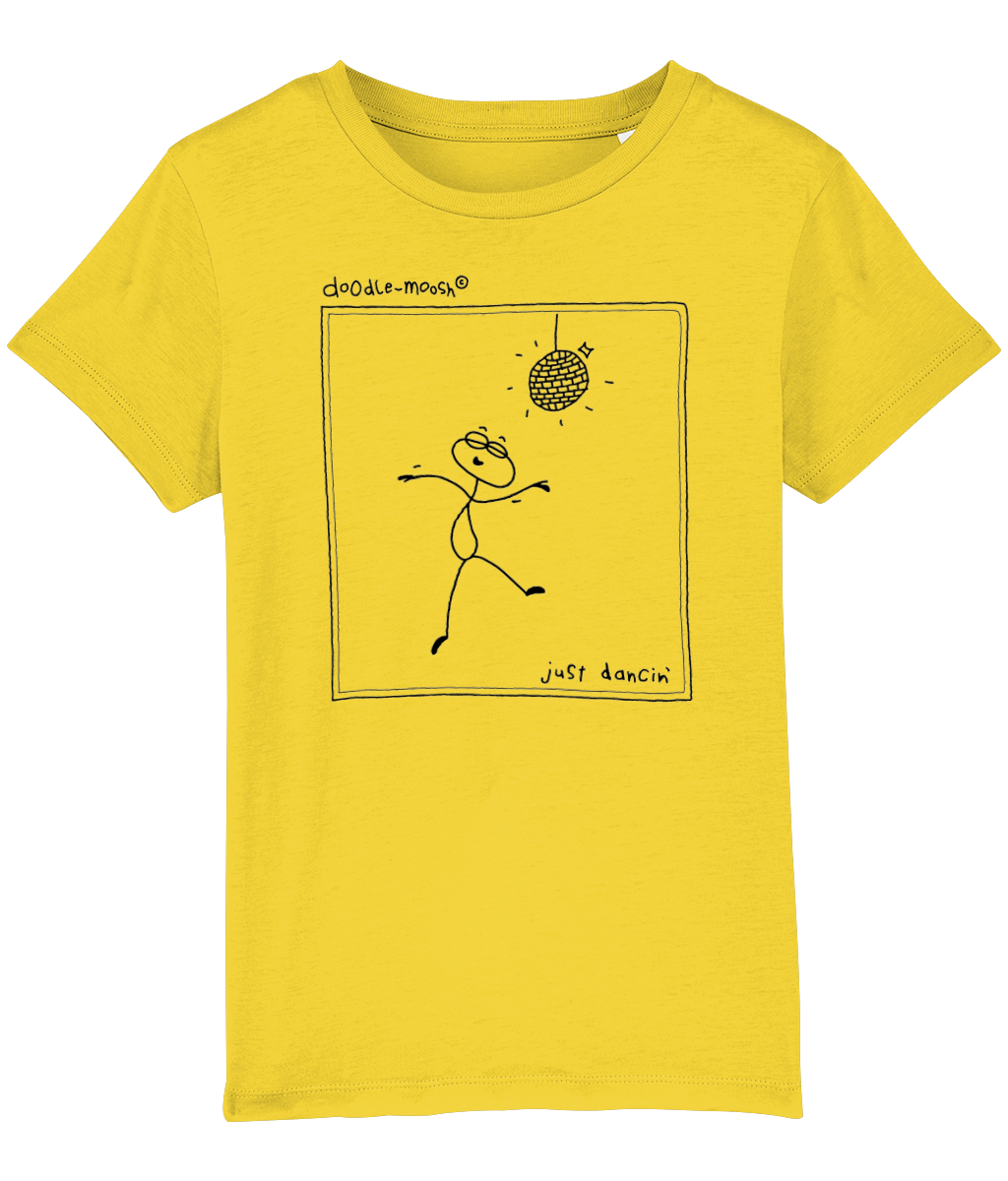 Just dancing t-shirt, yellow with black