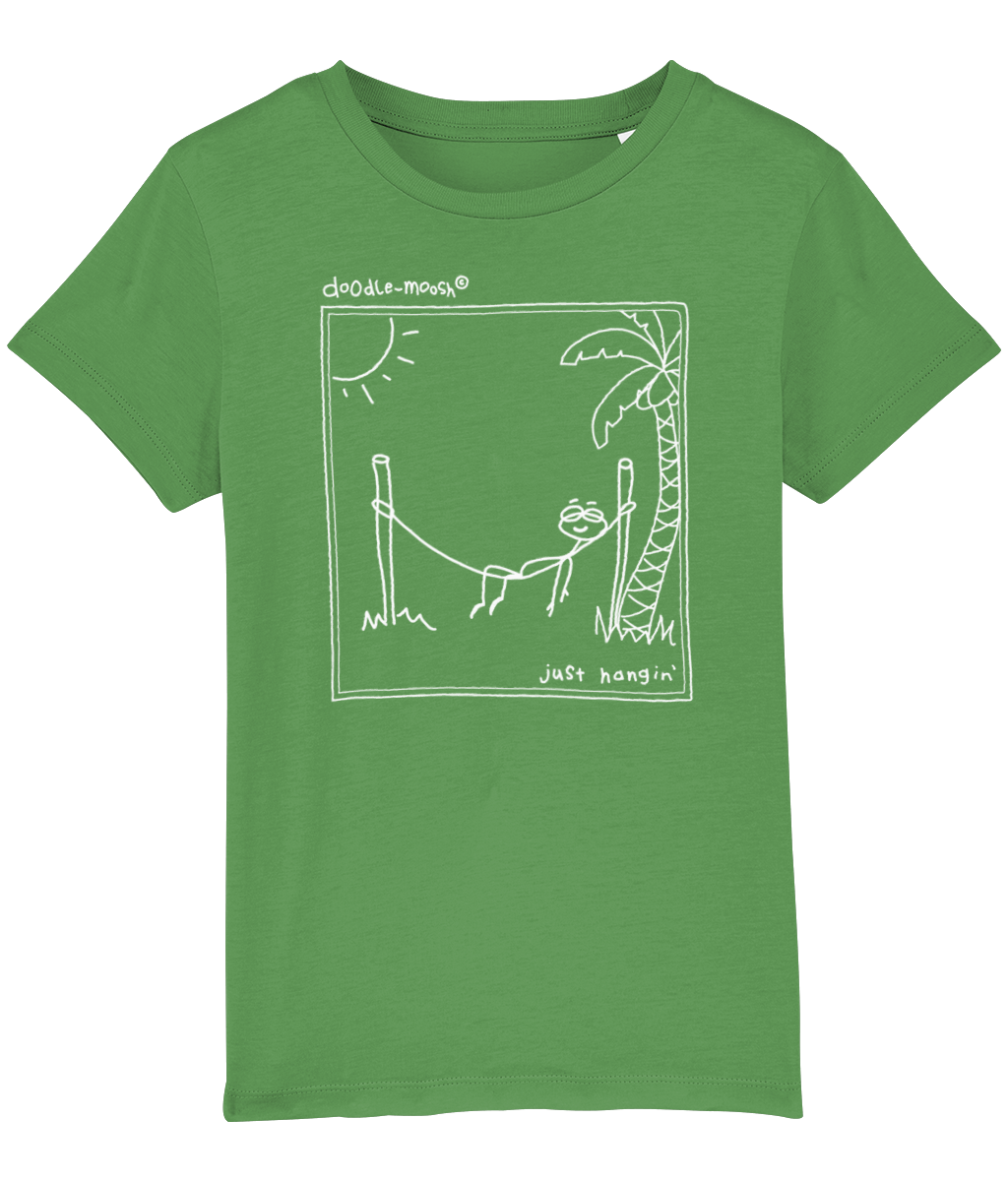 Just hanging t-shirt, green with white