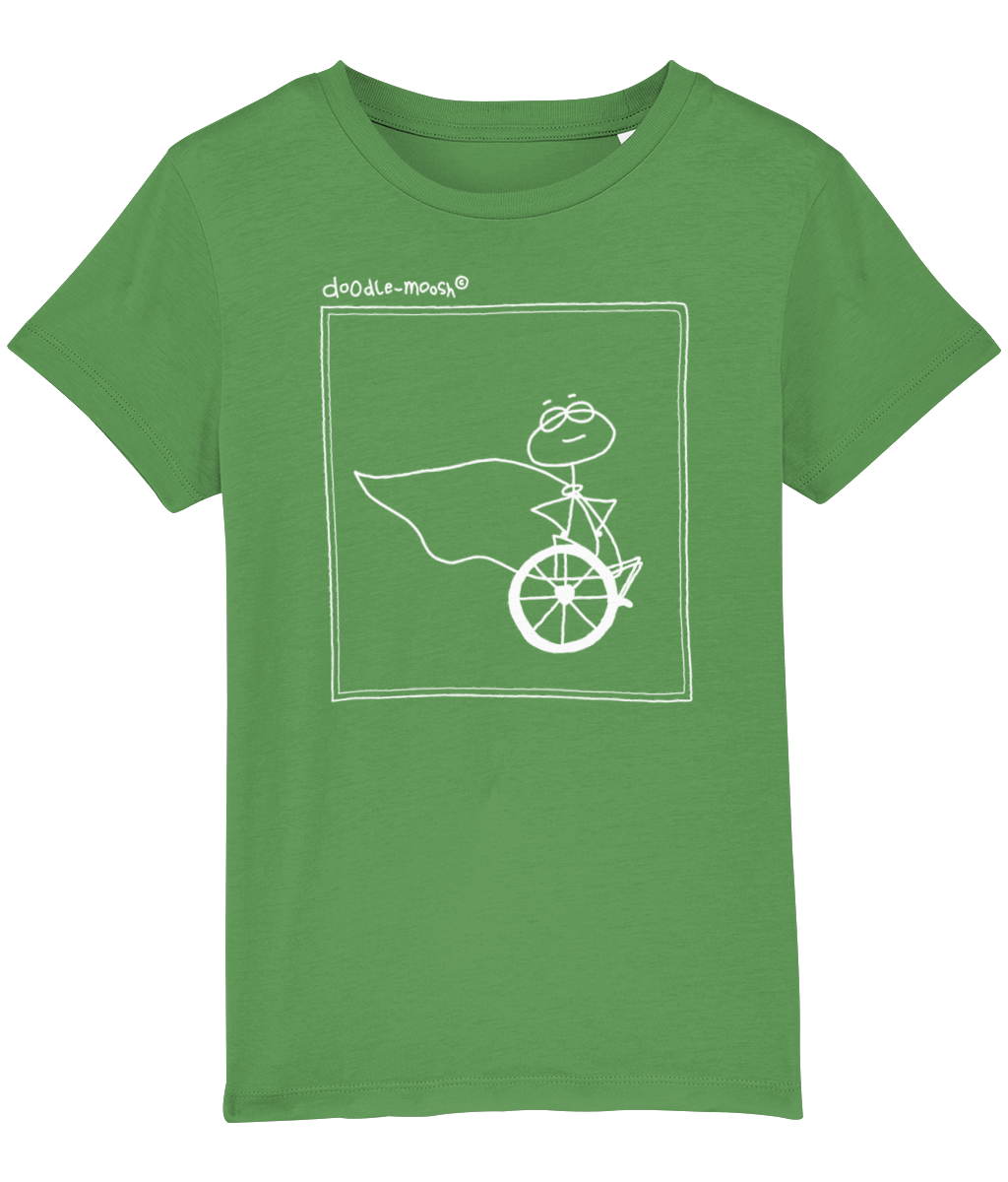 superpower t-shirt, green with white